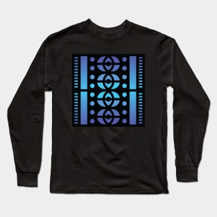 “Dimensional Wisdom” - V.2 Blue - (Geometric Art) (Dimensions) - Doc Labs Long Sleeve T-Shirt